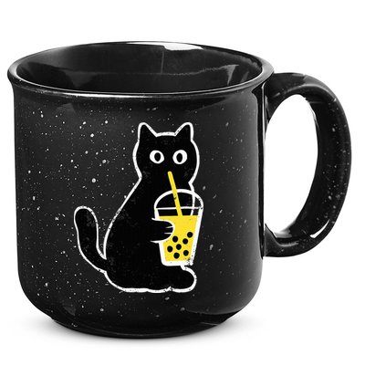 Cat Boba Funny Anime Japanese 15oz Campfire Ceramic Mug