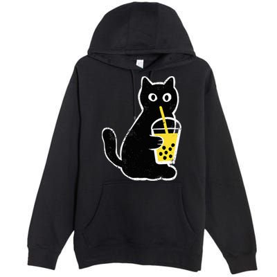 Cat Boba Funny Anime Japanese Premium Pullover Hoodie
