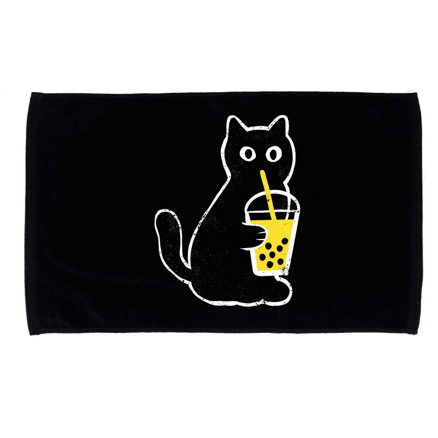 Cat Boba Funny Anime Japanese Microfiber Hand Towel