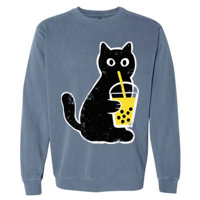 Cat Boba Funny Anime Japanese Garment-Dyed Sweatshirt