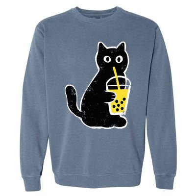 Cat Boba Funny Anime Japanese Garment-Dyed Sweatshirt