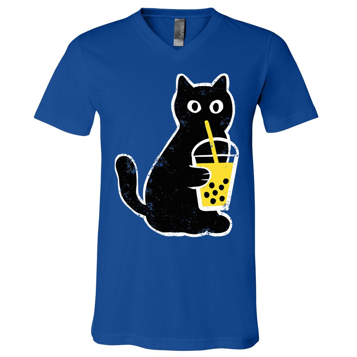 Cat Boba Funny Anime Japanese V-Neck T-Shirt