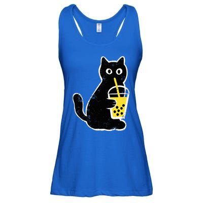 Cat Boba Funny Anime Japanese Ladies Essential Flowy Tank