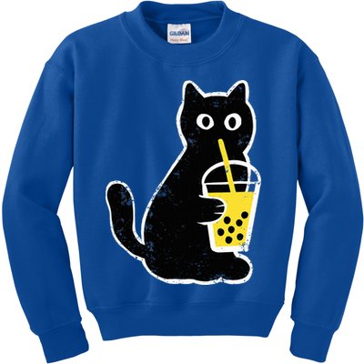 Cat Boba Funny Anime Japanese Kids Sweatshirt