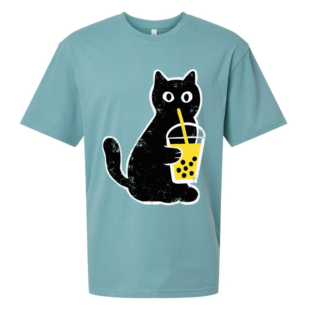 Cat Boba Funny Anime Japanese Sueded Cloud Jersey T-Shirt