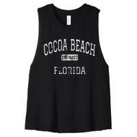 Cocoa Beach Florida Fl Vintage Women's Racerback Cropped Tank