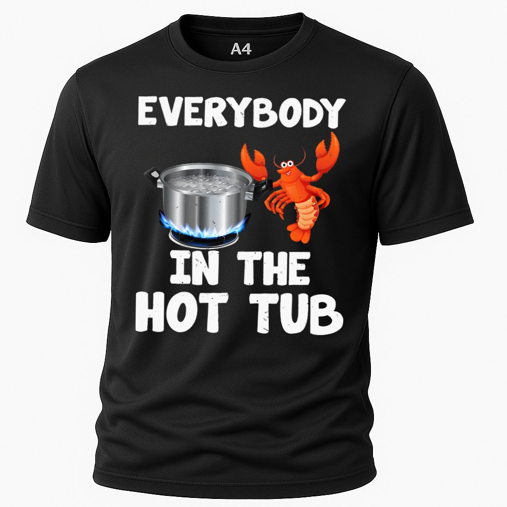 Crawfish Boil Funny Crayfish Everybody In The Hot Tub Cooling Performance Crew T-Shirt