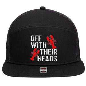 Crawfish Boil Funny Crayfish Off With Their Heads Crawfish 7 Panel Mesh Trucker Snapback Hat