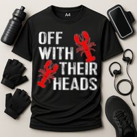 Crawfish Boil Funny Crayfish Off With Their Heads Crawfish Cooling Performance Crew T-Shirt