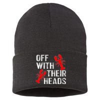 Crawfish Boil Funny Crayfish Off With Their Heads Crawfish Sustainable Knit Beanie