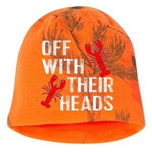 Crawfish Boil Funny Crayfish Off With Their Heads Crawfish Kati - Camo Knit Beanie