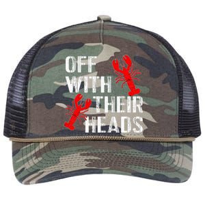 Crawfish Boil Funny Crayfish Off With Their Heads Crawfish Retro Rope Trucker Hat Cap