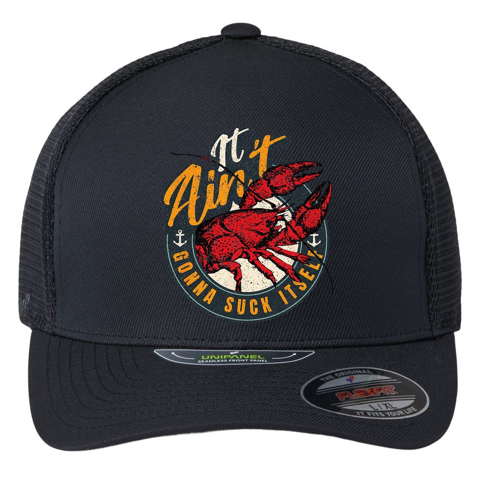 Crawfish Boil Funny Suck Itself Bayou Cajun Seafood Festival Flexfit Unipanel Trucker Cap