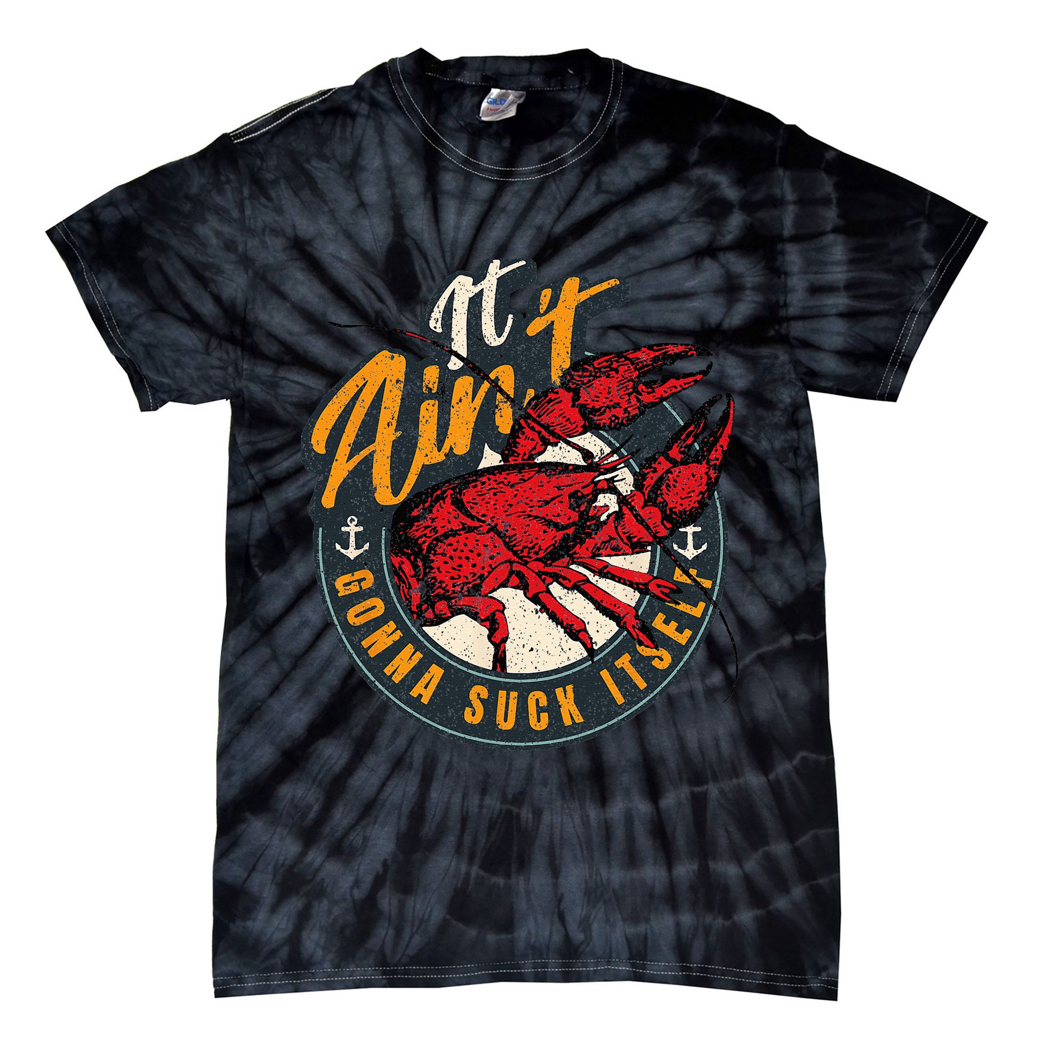 Crawfish Boil Funny Suck Itself Bayou Cajun Seafood Festival Tie-Dye T-Shirt