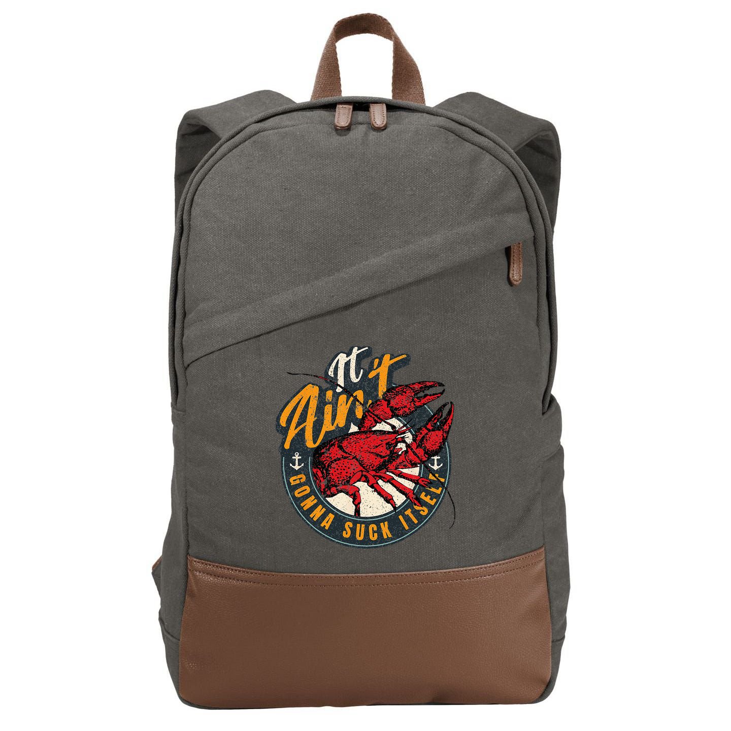 Crawfish Boil Funny Suck Itself Bayou Cajun Seafood Festival Cotton Canvas Backpack