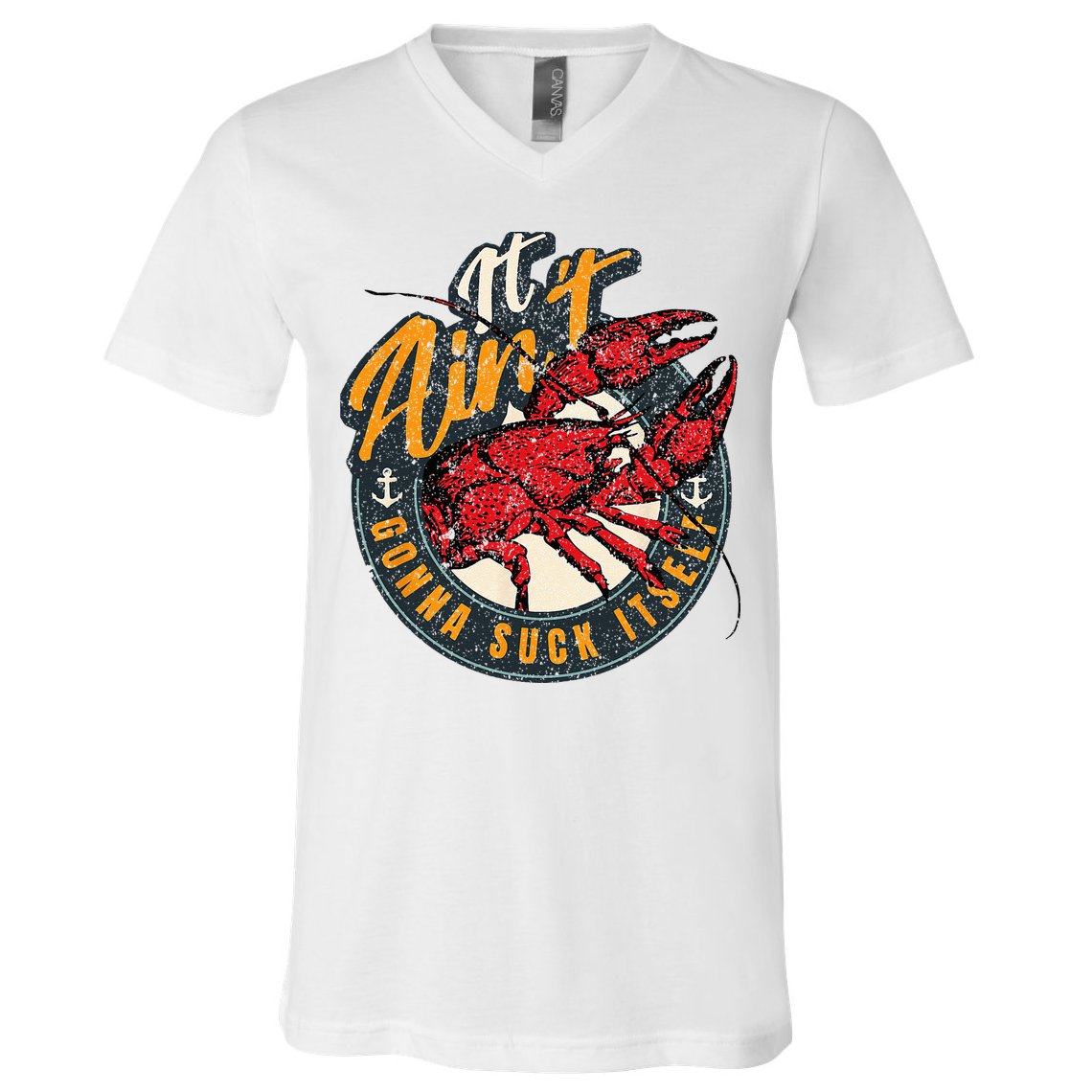 Crawfish Boil Funny Suck Itself Bayou Cajun Seafood Festival V-Neck T-Shirt