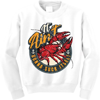 Crawfish Boil Funny Suck Itself Bayou Cajun Seafood Festival Kids Sweatshirt