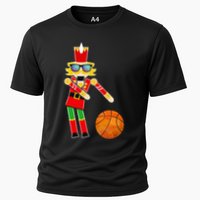 Christmas Basketball Flossing Nutcracker Cooling Performance Crew T-Shirt