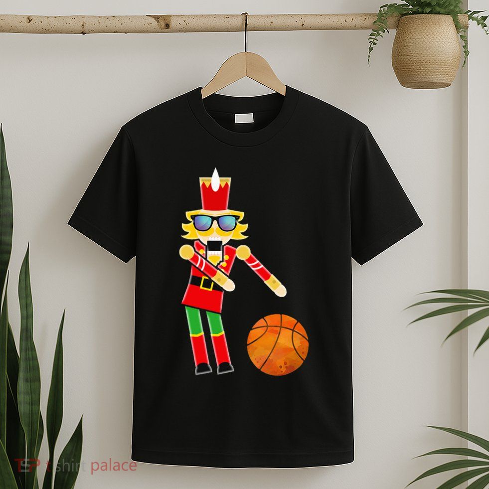 Christmas Basketball Flossing Nutcracker T-Shirt