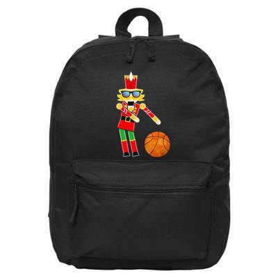 Christmas Basketball Flossing Nutcracker 16 in Basic Backpack