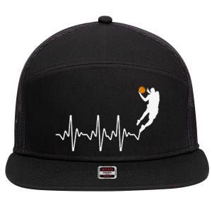 Cute Basketball For  Player Coach Basketball Lovers 7 Panel Mesh Trucker Snapback Hat