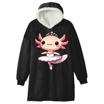 Cute Ballerina Funny Ballet Cute Axolotl Funny Dance Hooded Wearable Blanket