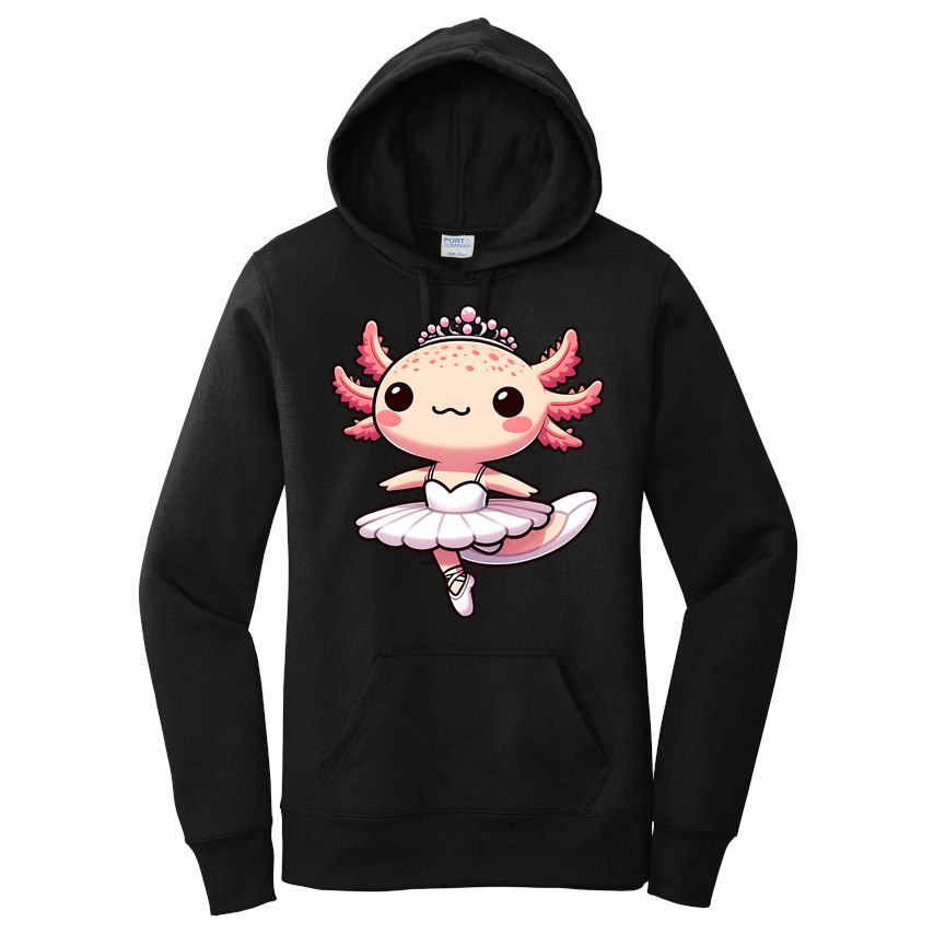 Cute Ballerina Funny Ballet Cute Axolotl Funny Dance Women's Pullover Hoodie