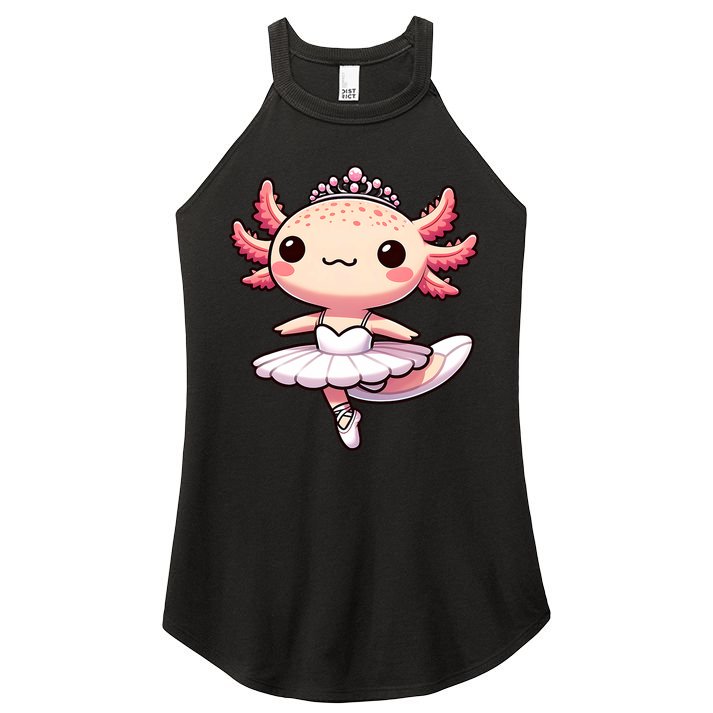 Cute Ballerina Funny Ballet Cute Axolotl Funny Dance Women's Perfect Tri Rocker Tank