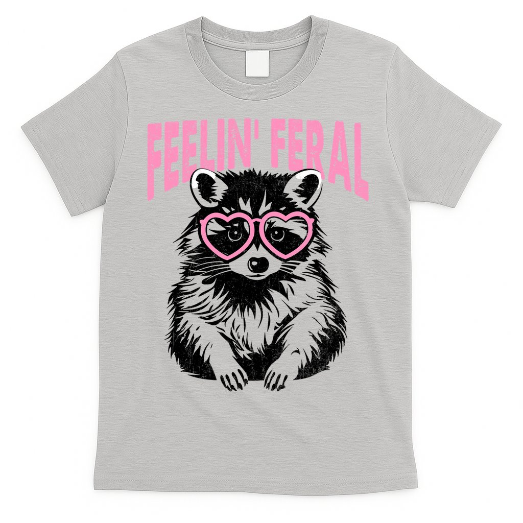 Cute But Feral Feeling Feral Raccon Gift T-Shirt