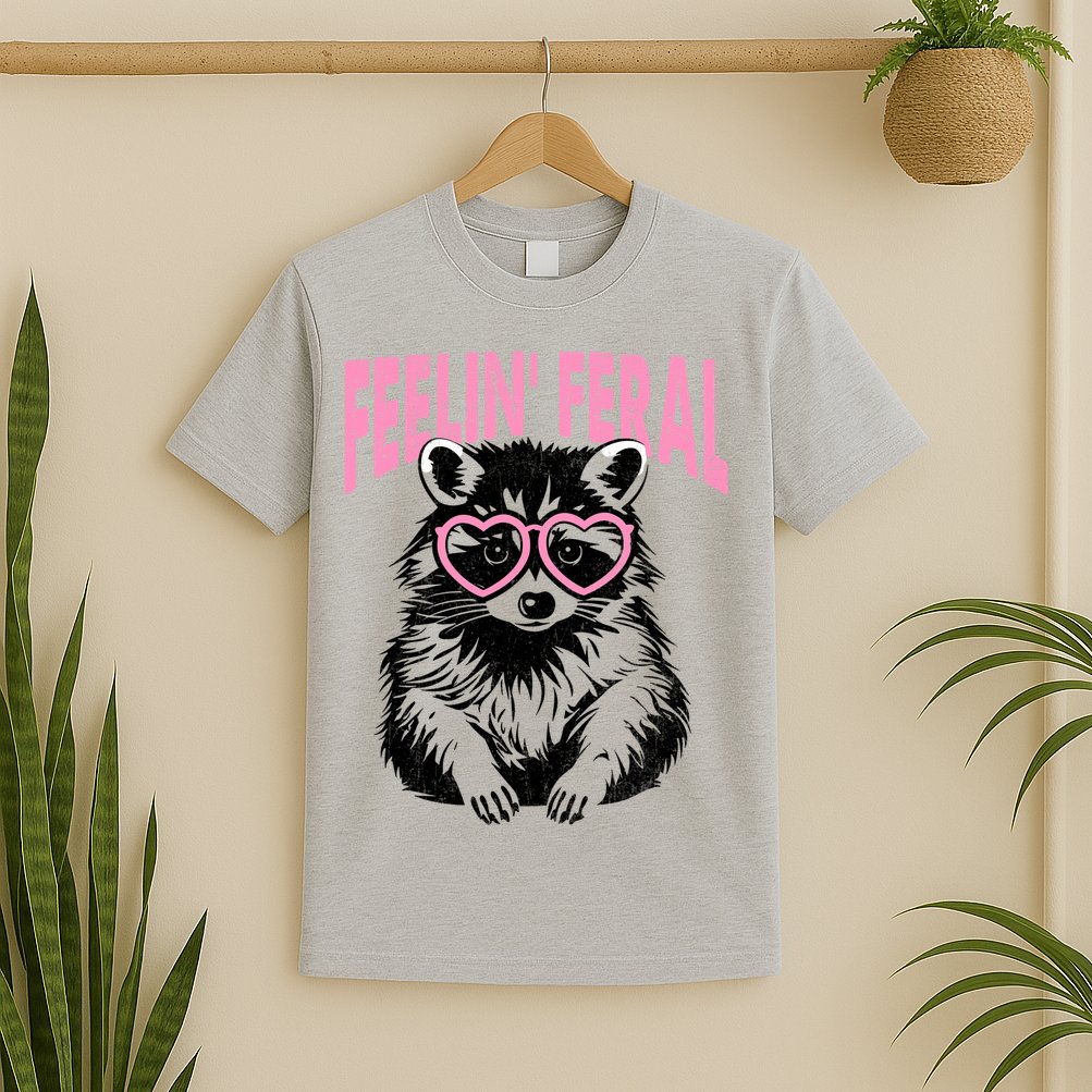 Cute But Feral Feeling Feral Raccon Gift T-Shirt