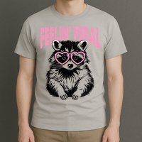 Cute But Feral Feeling Feral Raccon Gift T-Shirt