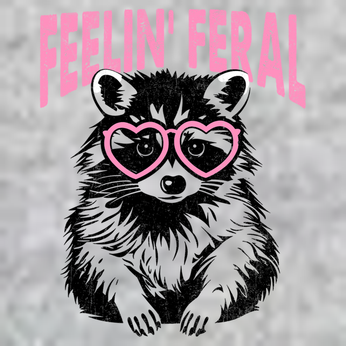 Cute But Feral Feeling Feral Raccon Gift T-Shirt