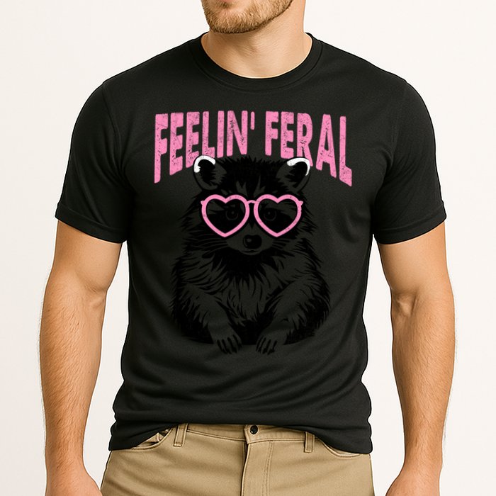 Cute But Feral Feeling Feral Raccon Gift Cooling Performance Crew T-Shirt