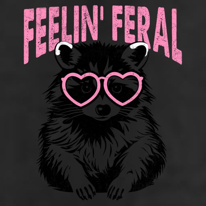 Cute But Feral Feeling Feral Raccon Gift Adult Drive Performance Visor