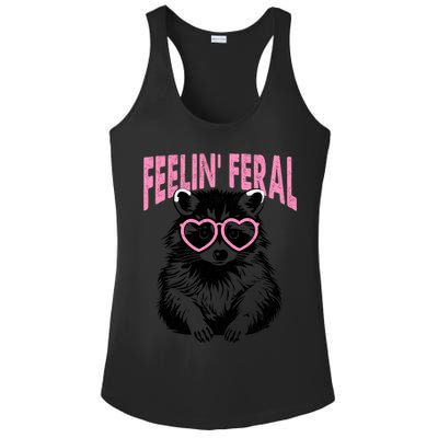 Cute But Feral Feeling Feral Raccon Gift Ladies PosiCharge Competitor Racerback Tank
