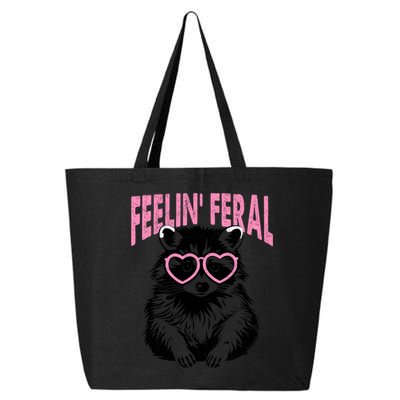 Cute But Feral Feeling Feral Raccon Gift 25L Jumbo Tote