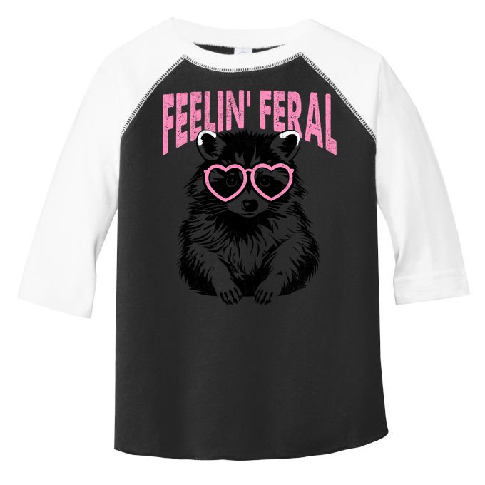 Cute But Feral Feeling Feral Raccon Gift Toddler Fine Jersey T-Shirt