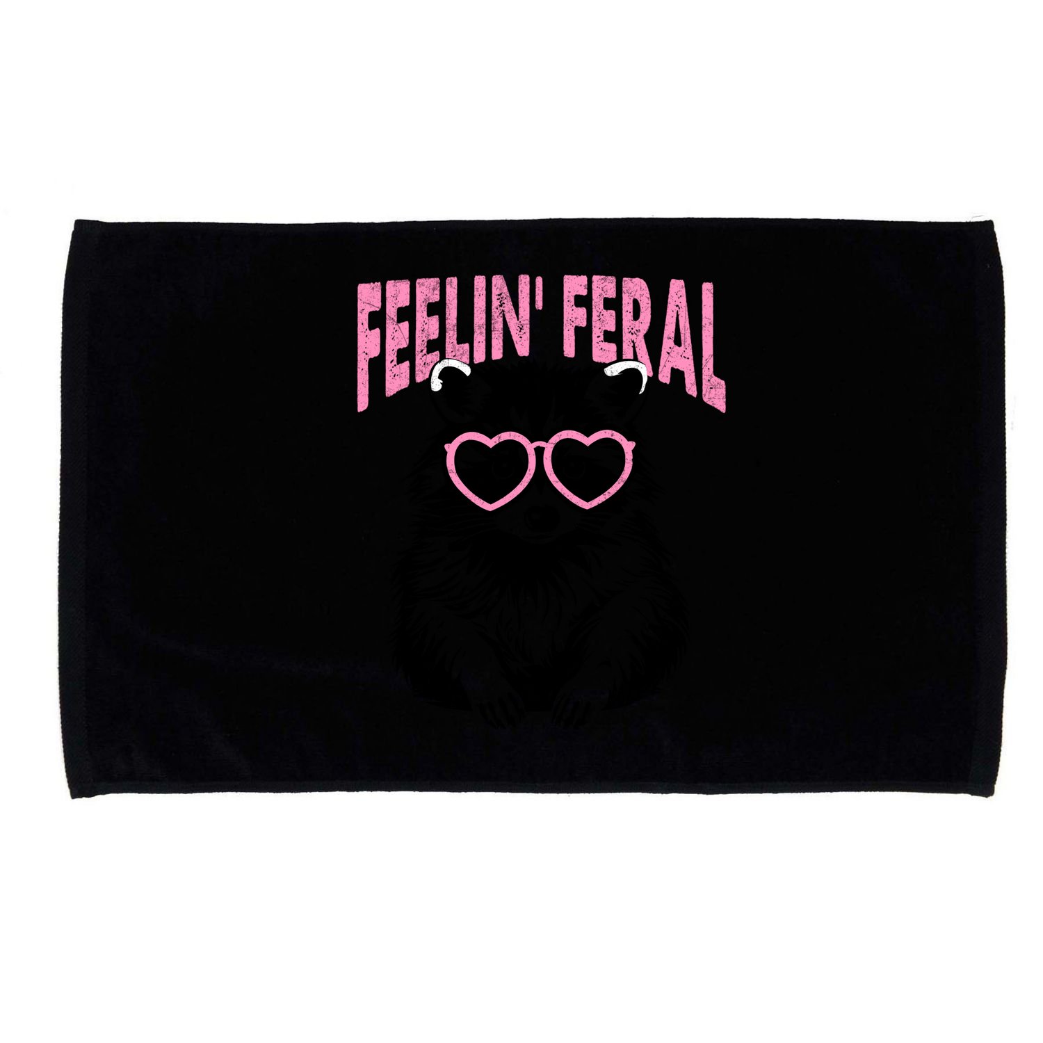 Cute But Feral Feeling Feral Raccon Gift Microfiber Hand Towel