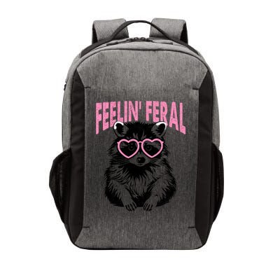 Cute But Feral Feeling Feral Raccon Gift Vector Backpack