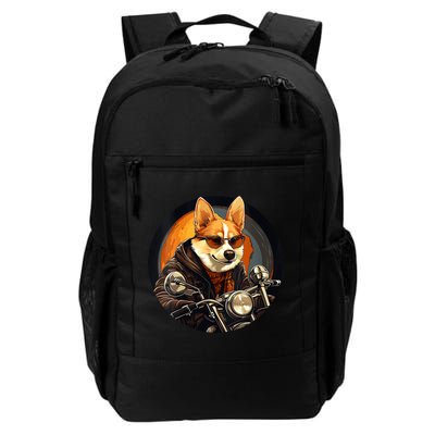 Corgi Biker Funny Dog Motorcycle VNeck Backpack