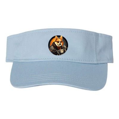 Corgi Biker Funny Dog Motorcycle VNeck Visor