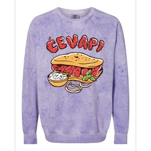 Cevapi Balkan Food Cevapcici Balkan Kitchen Cevape Colorblast Crewneck Sweatshirt