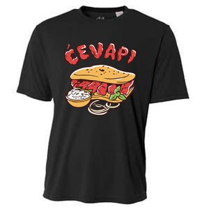 Cevapi Balkan Food Cevapcici Balkan Kitchen Cevape Cooling Performance Crew T-Shirt