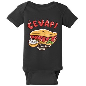 Cevapi Balkan Food Cevapcici Balkan Kitchen Cevape Baby Bodysuit