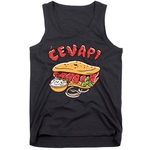 Cevapi Balkan Food Cevapcici Balkan Kitchen Cevape Tank Top