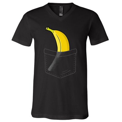 Cool Banana Fruit Lover Banana Yellow Hawaiian V-Neck T-Shirt