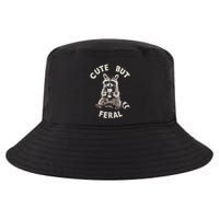 Cute But Feral Funny Sarcastic Raccoon Gift Cool Comfort Performance Bucket Hat