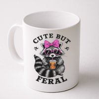 Cute But Feral Funny Colorful Racoon With Sunglasses Racoon Mug