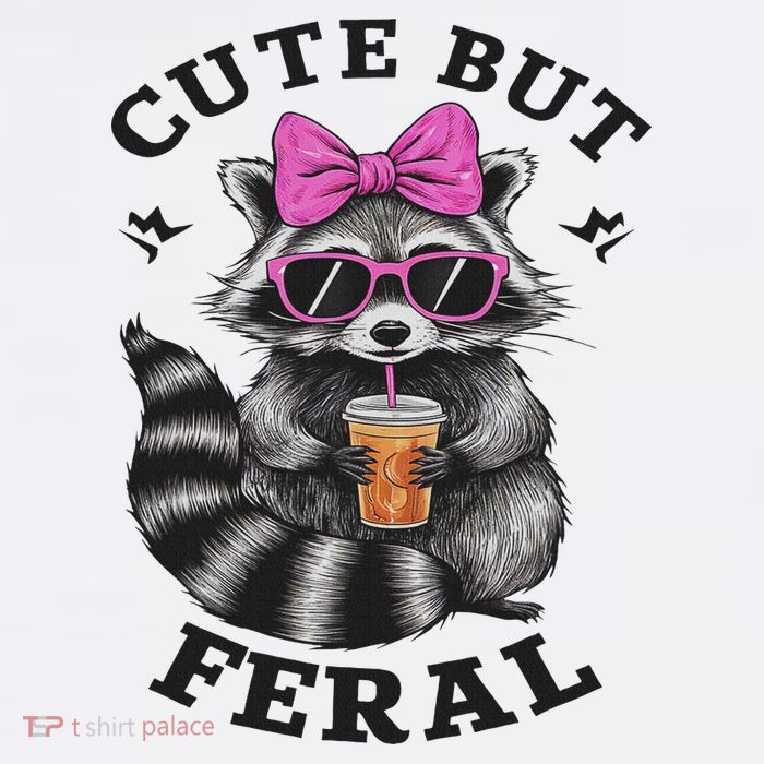 Cute But Feral Funny Colorful Racoon With Sunglasses Racoon Tank Top