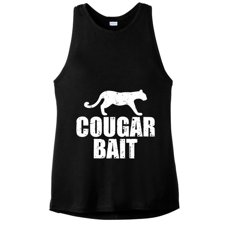 Cougar Bait Funny Gift Cougar Hunting Fishing Dirty Joke Gift Ladies PosiCharge Tri-Blend Wicking Tank